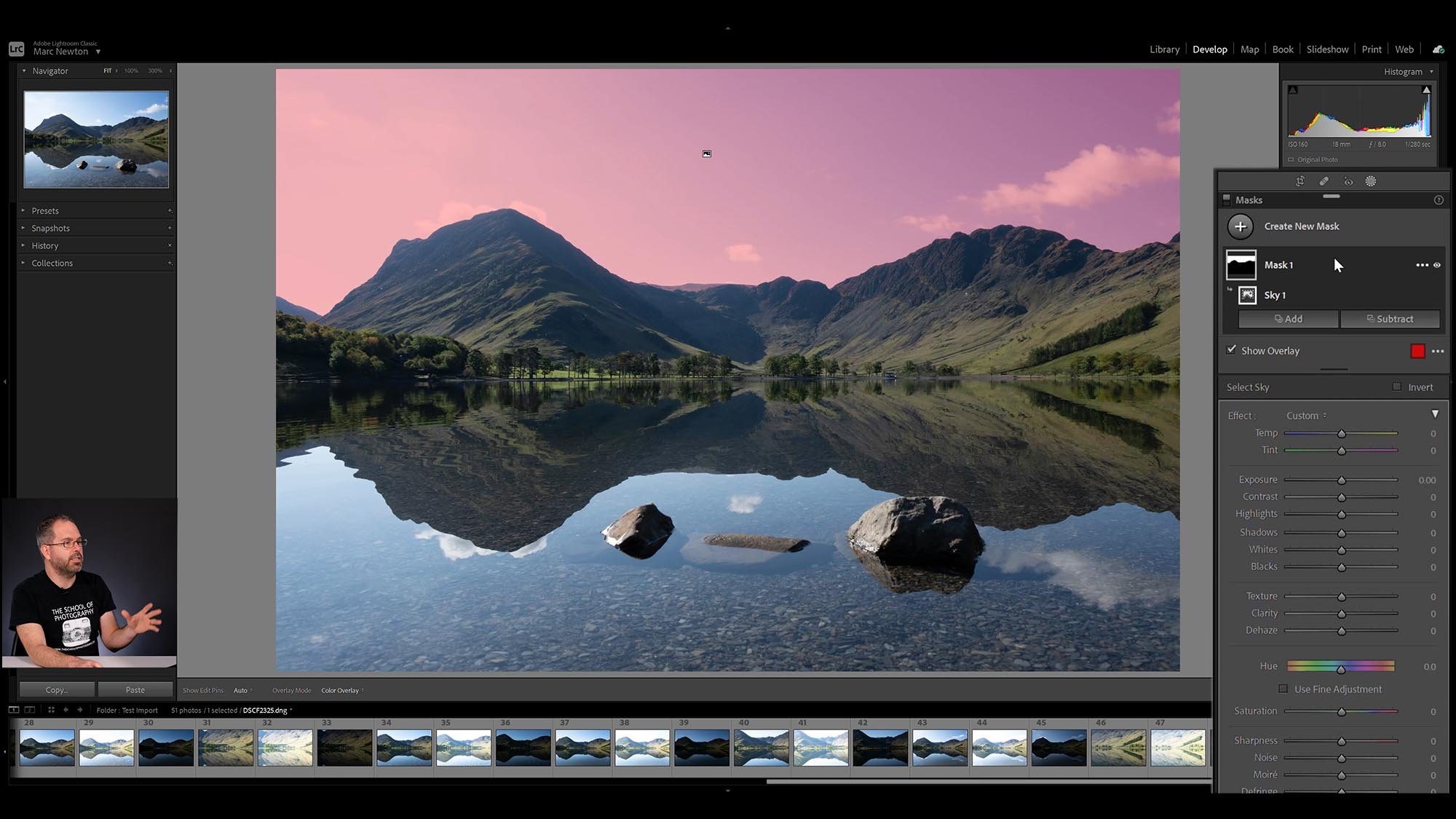 Using adobe lightroom in the develop module