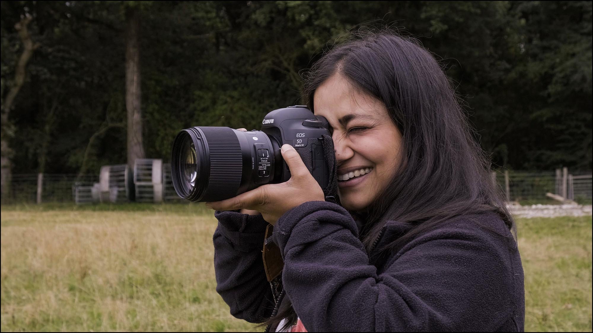 Woman holding camera